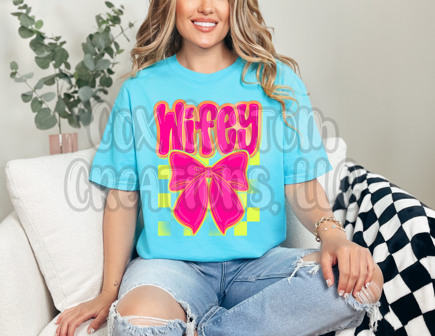 Wifey Neon Bow